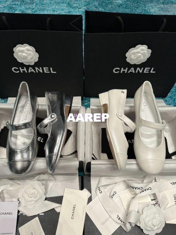 Replica Chanel 19C Mary Janes in Ivory Calfskin G34328 3