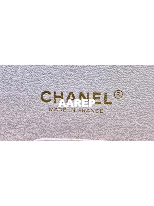 Replica Chanel 23C New CF 1112 Classic Flap Bag Qulited Grainy Caviar with Light Gold Hardware in Pale Pink (Limited Edition Colour) 9