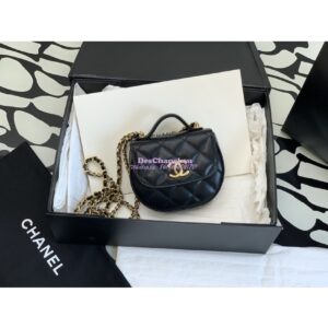 Replica Chanel Clutch With Chain Shiny Aged Calfskin AP3378 Black 2