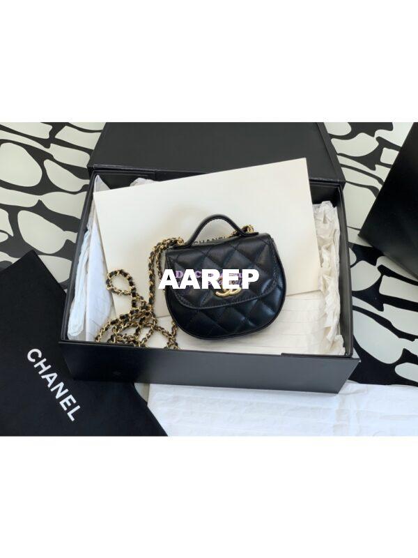 Replica Chanel Clutch With Chain Shiny Aged Calfskin AP3378 Black 2