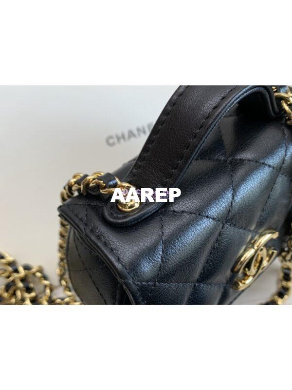 Replica Chanel Clutch With Chain Shiny Aged Calfskin AP3378 Black 5