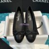 Replica Chanel Tweed and Patent Cap Toe Ballerinas G02819 WhiteBlack