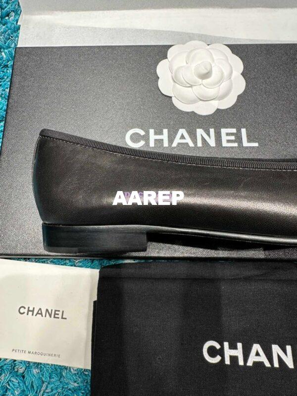 Replica Chanel Classic Lambskin and Vintage Cap Toe Ballerinas G02819 Black 6