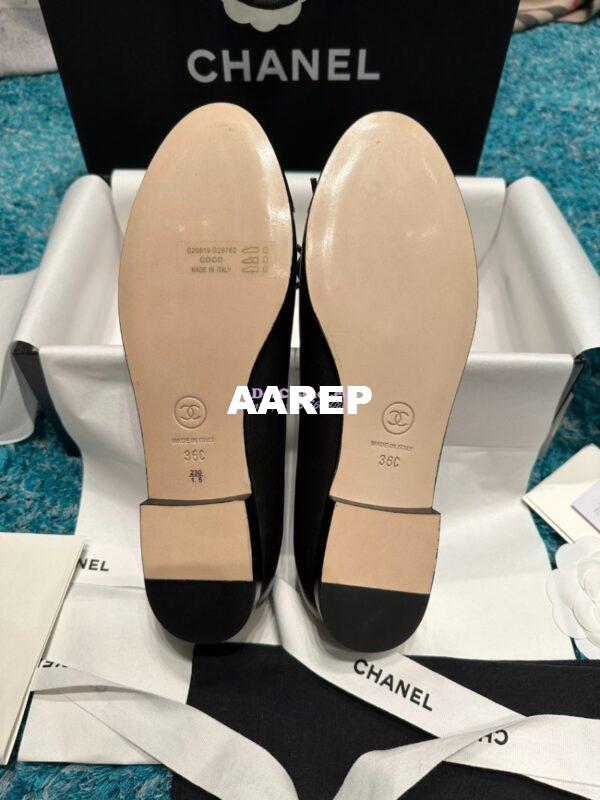 Replica Chanel Classic Lambskin and Vintage Cap Toe Ballerinas G02819 Black 8