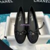 Replica Chanel Classic Lambskin and Vintage Cap Toe Ballerinas G02819 Black