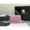 Replica Chanel New 23A SLG Lambskin Small Vanity With Chain and Top Handle Bag AP2198 Black Pink 2