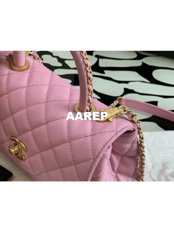 Replica Chanel Coco Bag Braided Handle in Caviar with Edge Stitching 92990 Pink 5