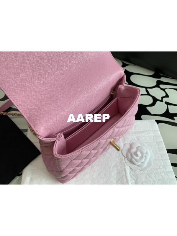 Replica Chanel Coco Bag Braided Handle in Caviar with Edge Stitching 92990 Pink 8