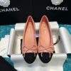 Replica Chanel Classic Lambskin and Patent Cap Toe Ballerinas G02819 Black