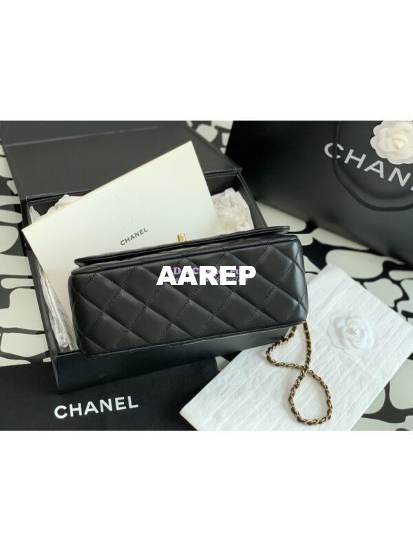 Replica Chanel Flap With Chain Top Handle Bag Lambskin AS4232 Black 9