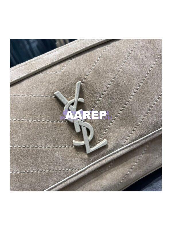 Replica YSL Saint Laurent Niki Medium In Quilted Suede And Smooth Leather 6331581 Beige 7