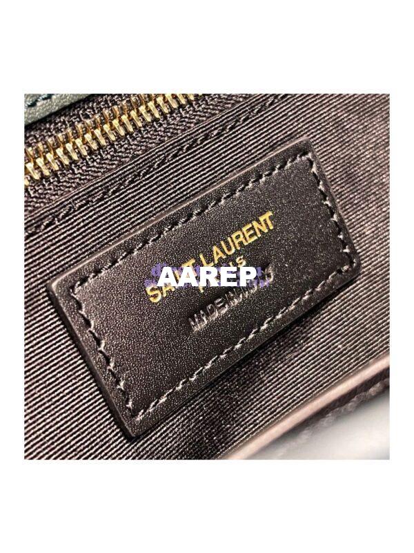 Replica YSL Saint Laurent Niki Medium In Quilted Suede And Smooth Leather 6331581 Dark Green 10