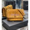 Replica YSL Saint Laurent Niki Medium In Quilted Suede And Smooth Leather 6331581 Dark Green