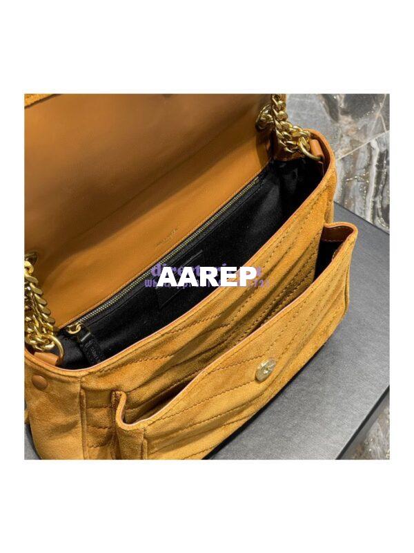 Replica YSL Saint Laurent Niki Medium In Quilted Suede And Smooth Leather 6331581 Cork 8