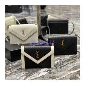 Replica YSL Saint Laurent Gaby Satchel In Quilted Lambskin 6688631 Black