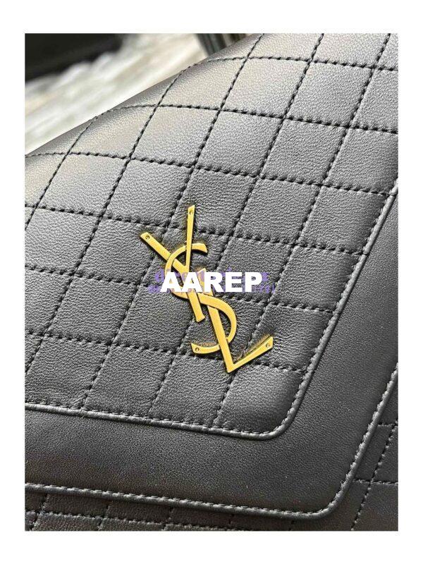 Replica YSL Saint Laurent Gaby Satchel In Quilted Lambskin 6688631 Black 8