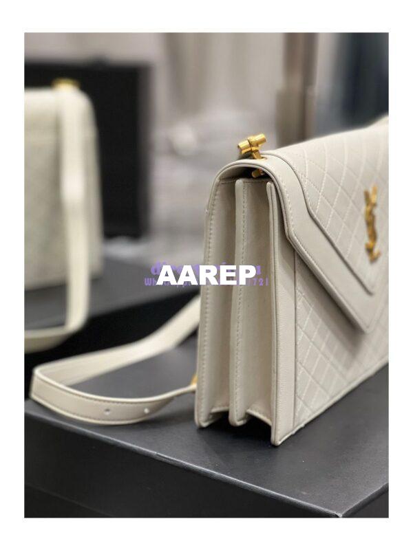 Replica YSL Saint Laurent Gaby Satchel In Quilted Lambskin 6688631 Blanc 9