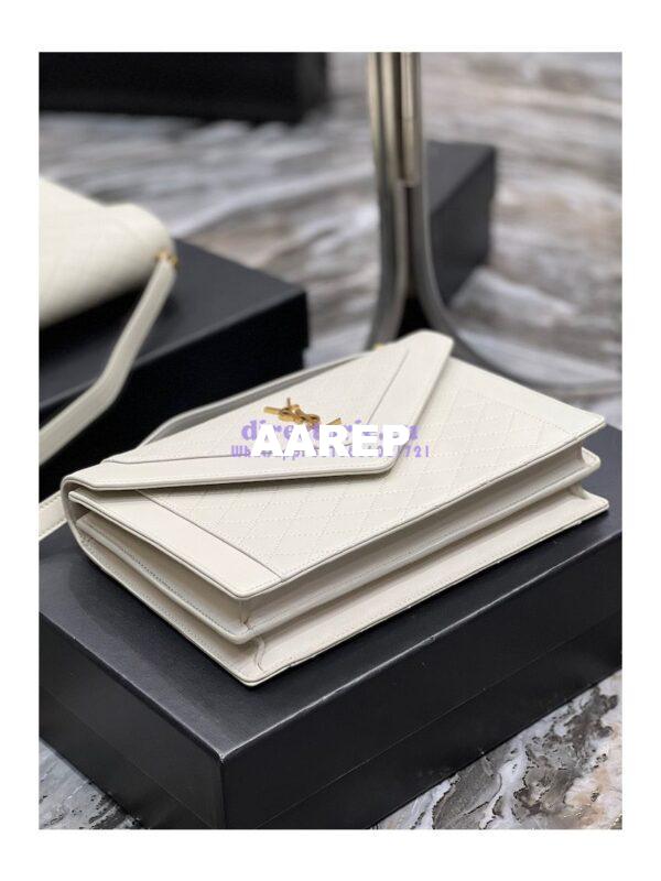 Replica YSL Saint Laurent Gaby Satchel In Quilted Lambskin 6688631 Blanc 10