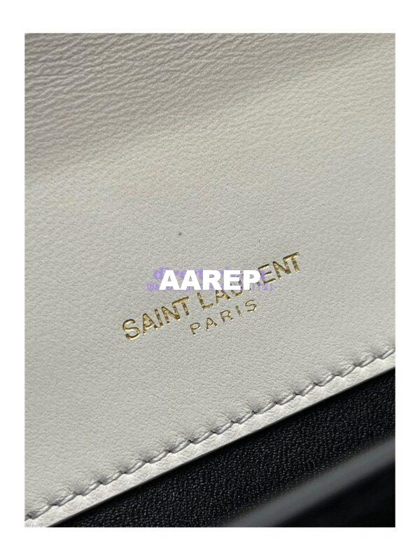 Replica YSL Saint Laurent Gaby Satchel In Quilted Lambskin 6688631 Blanc 12