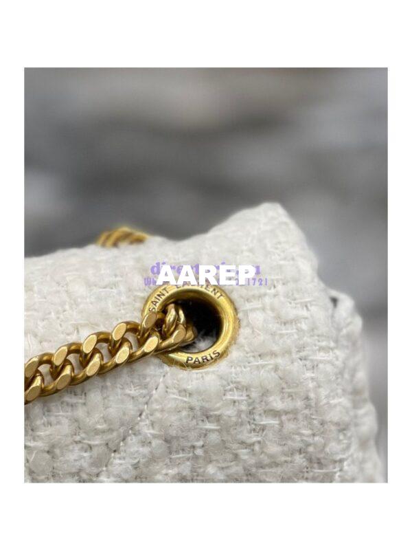 Replica YSL Saint Laurent Jamie Medium "Carré Rive Gauche" In Bouclé Tweed 634820 Off White 12