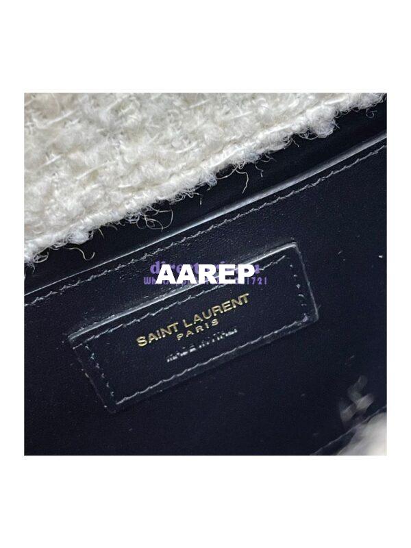 Replica YSL Saint Laurent Jamie Medium "Carré Rive Gauche" In Bouclé Tweed 634820 Off White 14