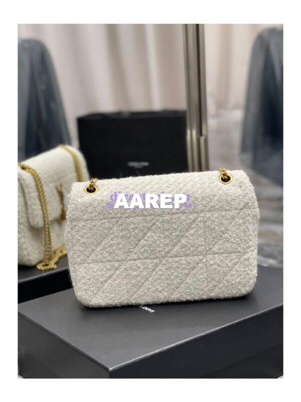 Replica YSL Saint Laurent Jamie Medium "Carré Rive Gauche" In Bouclé Tweed 634820 Off White 15