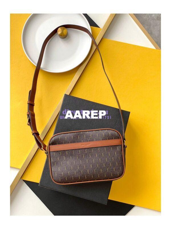 Replica YSL Saint Laurent Le Monogramme Camera Bag In Monogram Canvas And Smooth Leather 669957