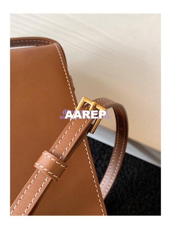 Replica YSL Saint Laurent Tuc Phone Pouch With Strap In Supple Calfskin 6677182 Brown 9