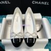 Replica Chanel Classic Lambskin Cap Toe Ballerinas G02819 Black