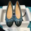 Replica Chanel Classic Lambskin Cap Toe Ballerinas G02819 Beige Black 2