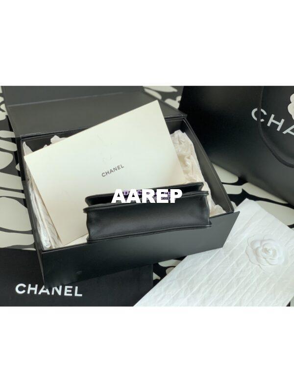 Replica Chanel Flap Phone Holder With Chain Lambskin AP3385 Black 9