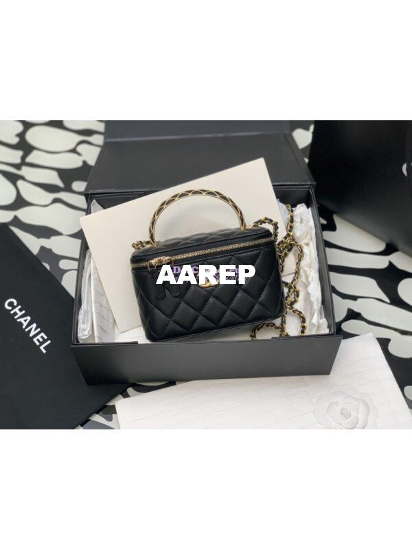 Replica Chanel Clutch With Chain Lambskin AP3383 Black 3
