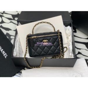Replica Chanel Clutch With Chain Lambskin AP3383 Black 2
