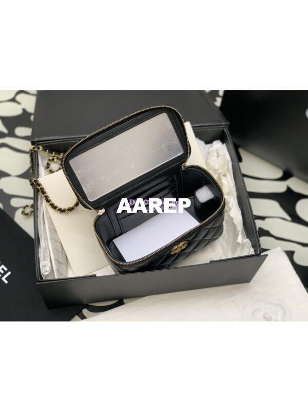 Replica Chanel Clutch With Chain Lambskin AP3383 Black 10