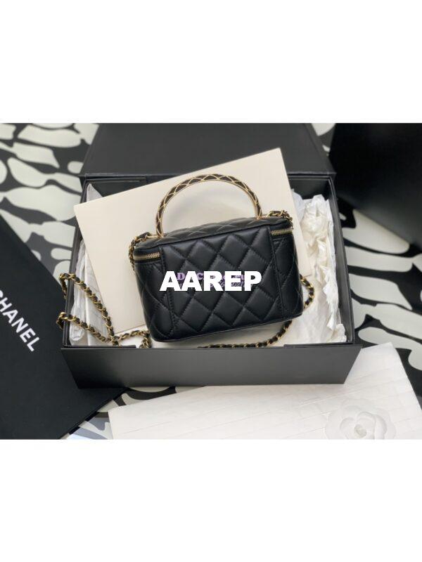 Replica Chanel Clutch With Chain Lambskin AP3383 Black 11