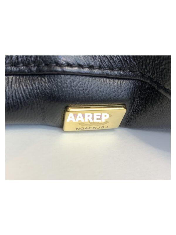 Replica Chanel 23SS Logo Chain Small Lambskin Flap Bag AS3896 Black 8