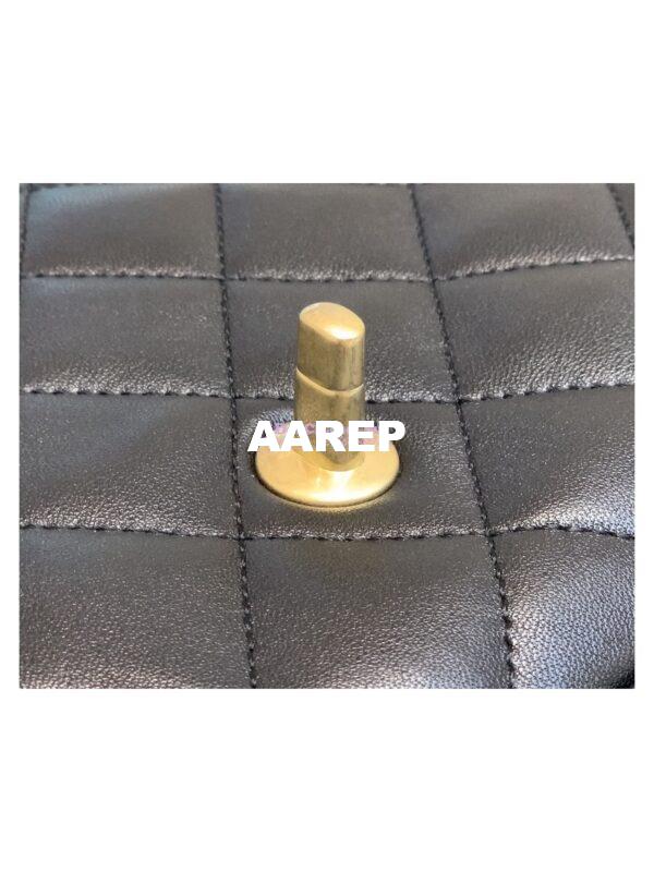 Replica Chanel 23SS Logo Chain Small Lambskin Flap Bag AS3896 Black 9
