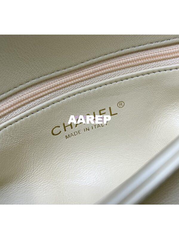 Replica Chanel New 23S Trendy CC Lambskin Flap Bag With Top Handle A92236 Light Yellow 8