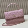 Replica Chanel New 23S Trendy CC Lambskin Flap Bag With Top Handle A92236 Light Yellow