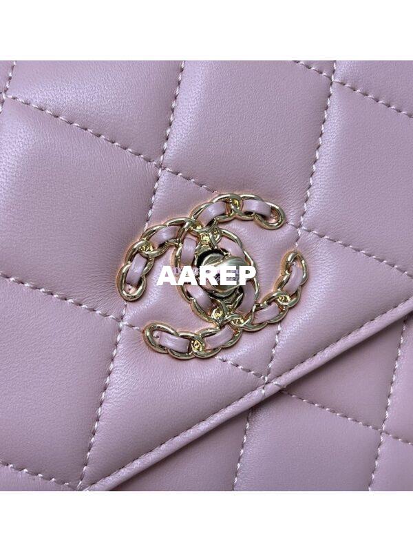 Replica Chanel New 23S Trendy CC Lambskin Flap Bag With Top Handle A92236 Light Pink 7