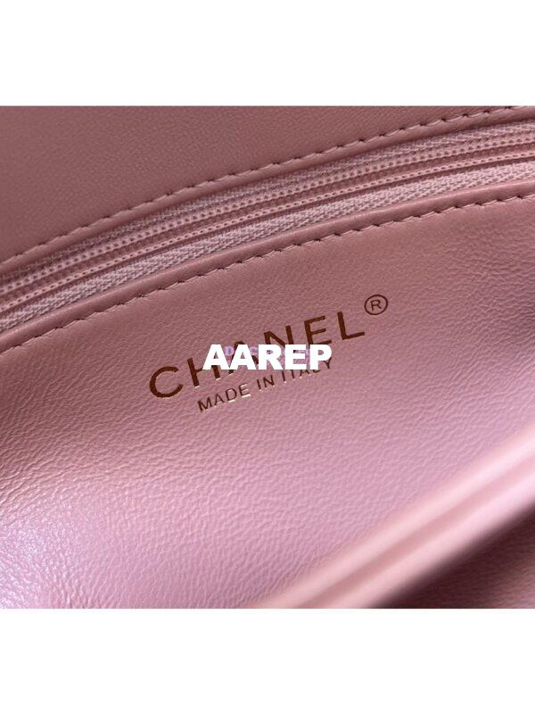 Replica Chanel New 23S Trendy CC Lambskin Flap Bag With Top Handle A92236 Light Pink 9