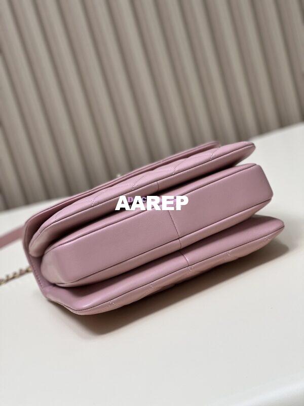 Replica Chanel New 23S Trendy CC Lambskin Flap Bag With Top Handle A92236 Light Pink 11