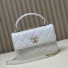 Replica Chanel New 23S Trendy CC Lambskin Flap Bag With Top Handle A92236 Light Pink