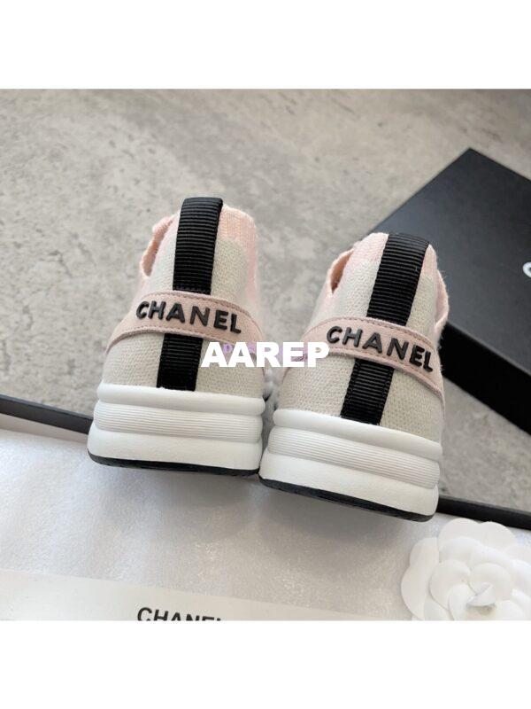 Replica Chanel Trainer Knit & Suede Calfskin G38750 Light Pink 8