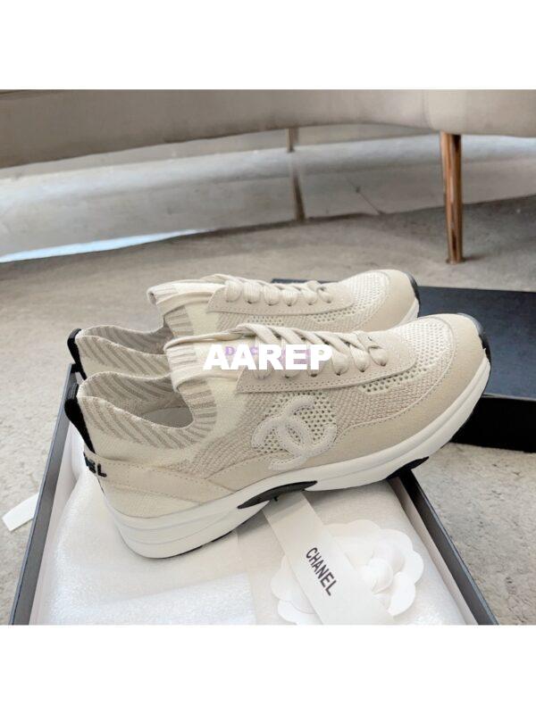 Replica Chanel Trainer Knit & Suede Calfskin G38750 Ivory