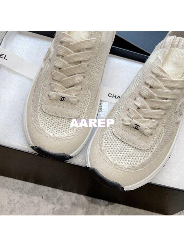Replica Chanel Trainer Knit & Suede Calfskin G38750 Ivory 6