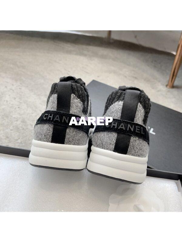 Replica Chanel Trainer Knit & Suede Calfskin G38750 Black 6