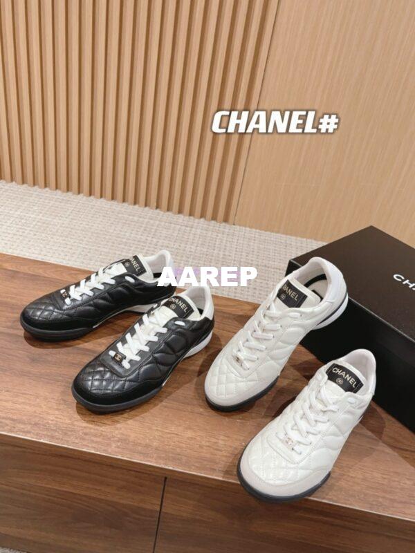 Replica Chanel Calfskin & Suede Calfskin Trainers G45335 White 2