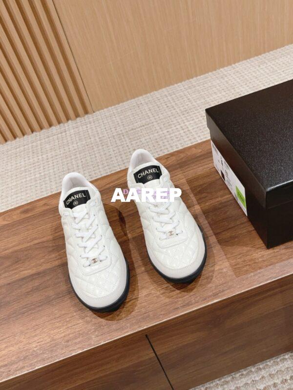 Replica Chanel Calfskin & Suede Calfskin Trainers G45335 White 3