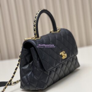 Replica Chanel Coco Bag Braided Handle in Caviar with Edge Stitching 92990 Black 2